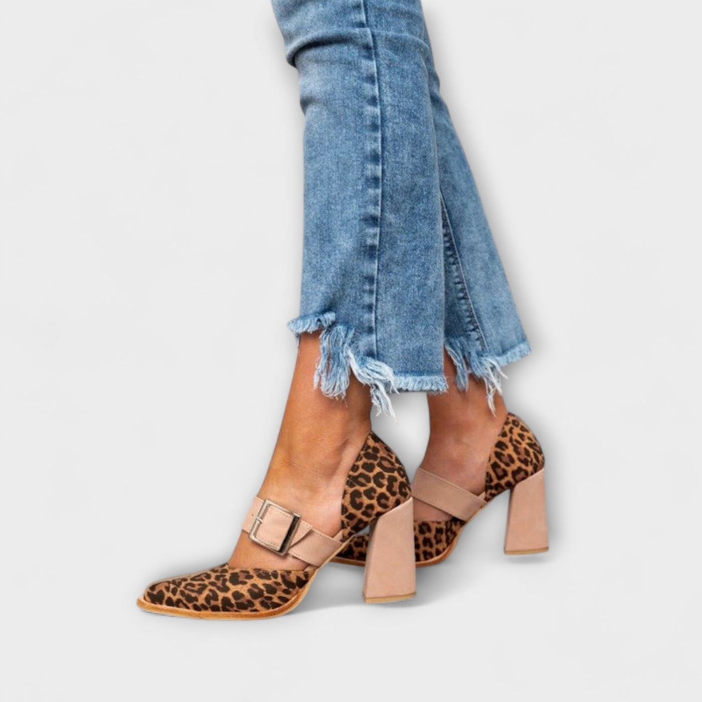 Avano - Leopard Print Heeled Sandals