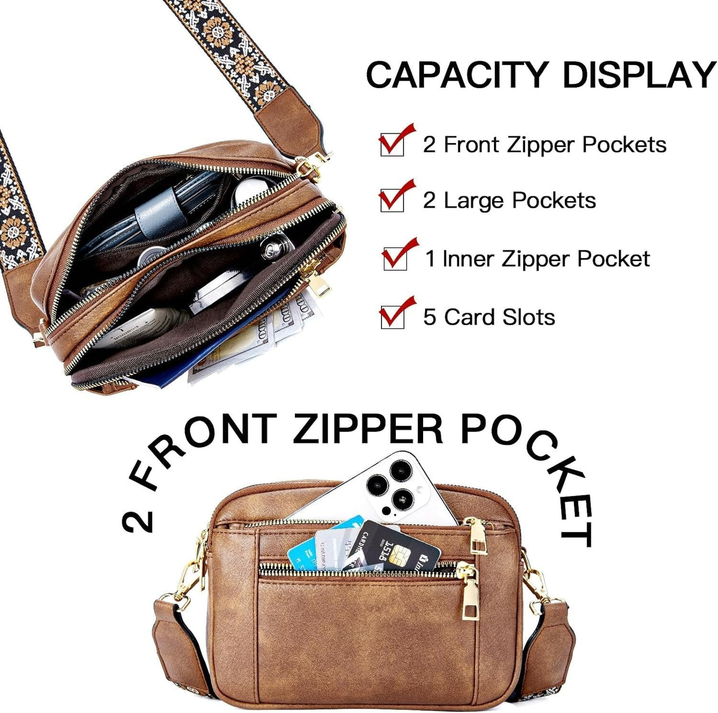 Crossbody bag made of vegan leather