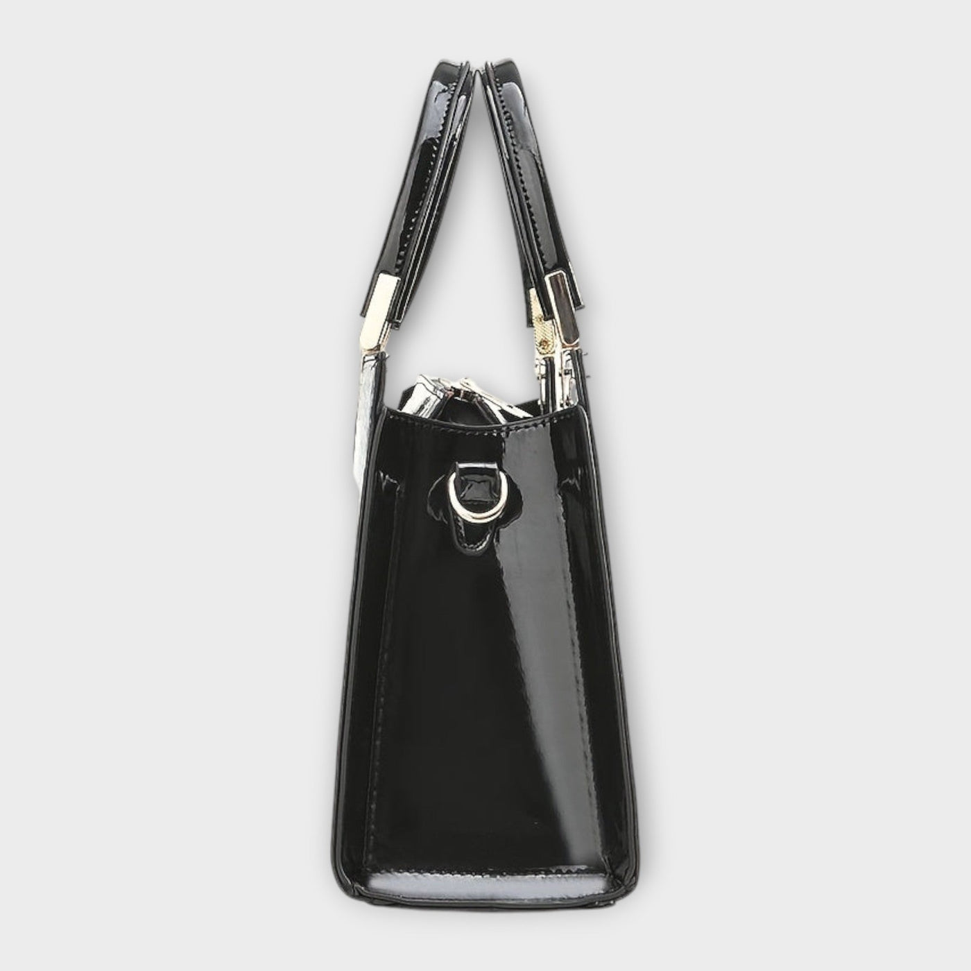 Glossy Crocodile Leather Pattern Handbag